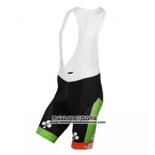 2016 Maillot Ciclismo Crelan AA Rouge et Vert Manches Courtes et Cuissard